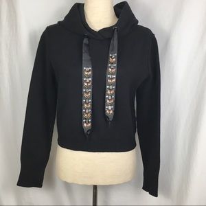 Zara Embellished Hooded Sweater